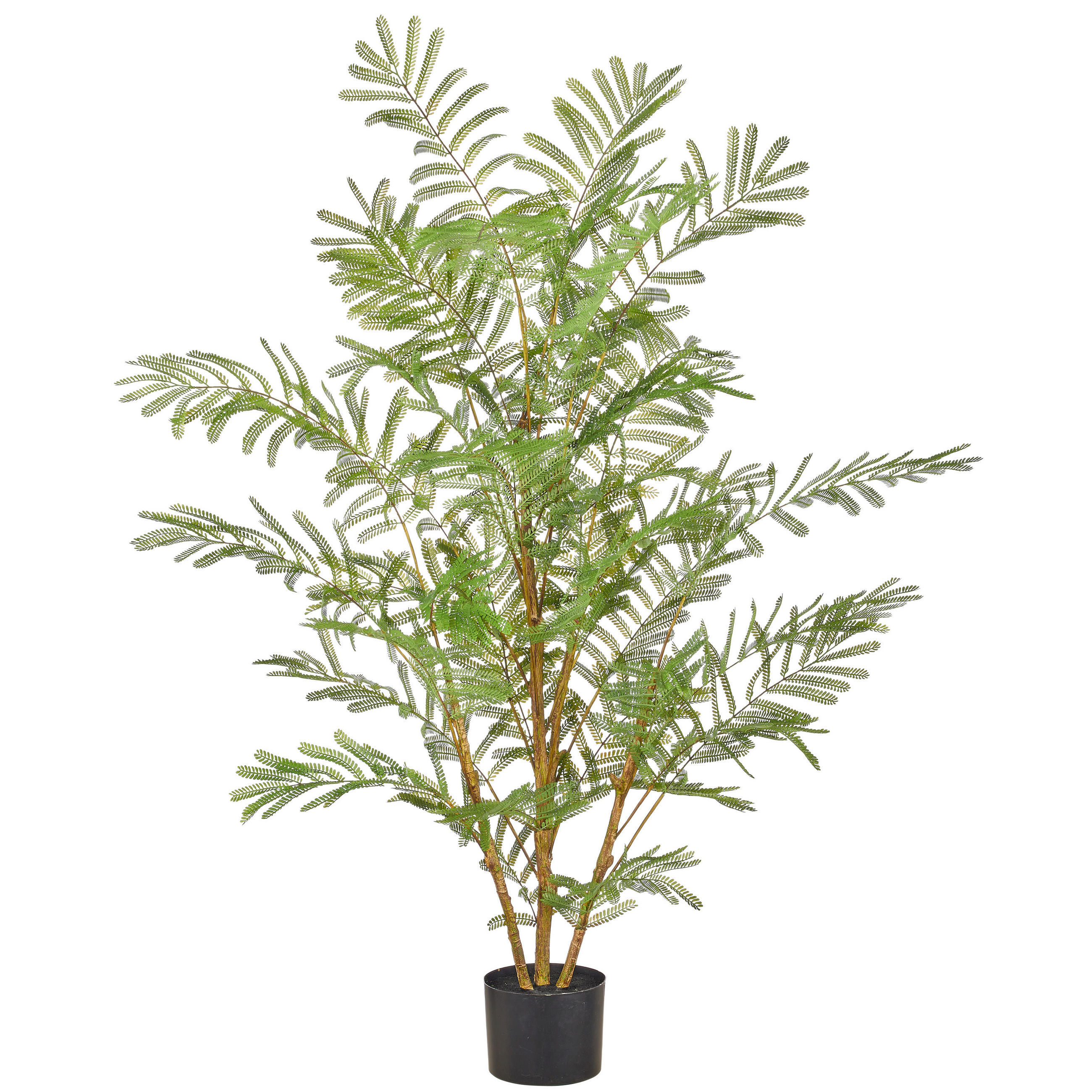 KUNSTPFLANZE Regenbaum 130 cm  - Schwarz/Braun, Basics, Kunststoff (130cm)