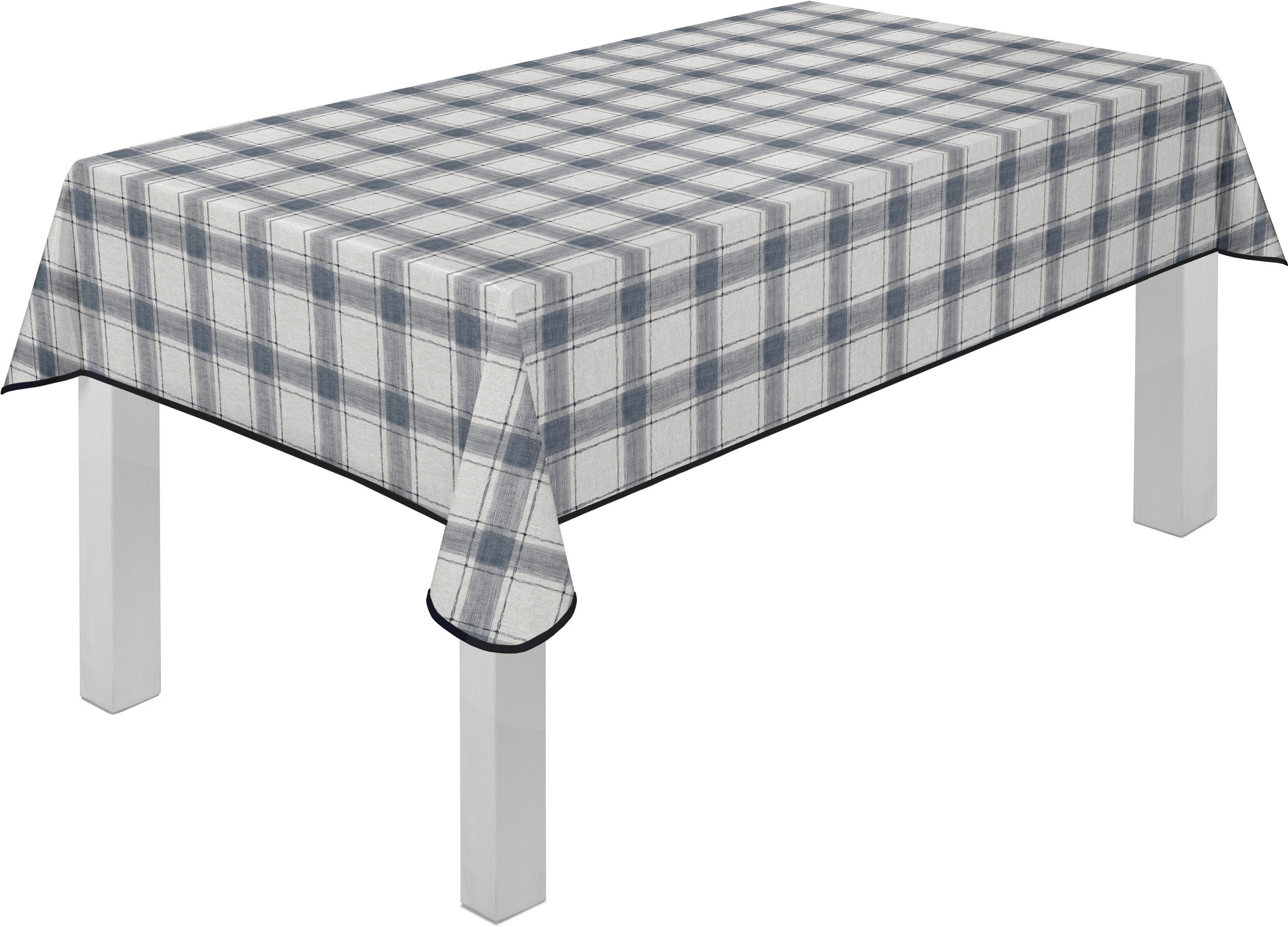 TISCHDECKE KARO 130/160 cm  - Blau, ROMANTIK / LANDHAUS, Textil (130/160cm) - Peyer Syntex