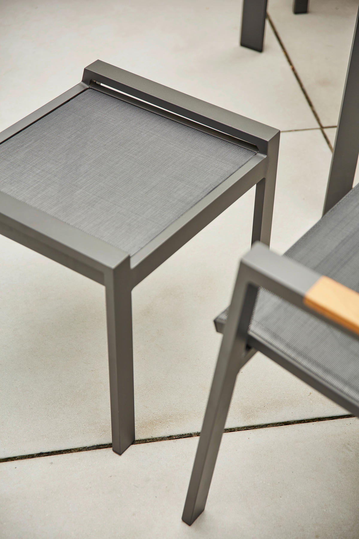 GARTENHOCKER  - Anthrazit, MODERN, Kunststoff/Metall (58/46,5/50cm) - Siena Garden