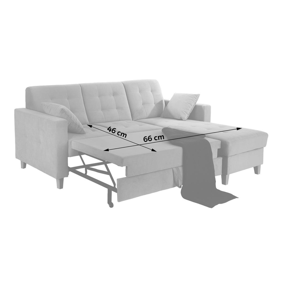 HÖRNSOFFA i sammet ljusgrå  - ljusgrå/naturfärgad, Design, trä/textil (231/160cm) - Livetastic