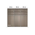 SCHWEBETÜRENSCHRANK  in Weiß  - Alufarben/Weiß, Basics, Holzwerkstoff/Metall (242/223/68cm) - Novel