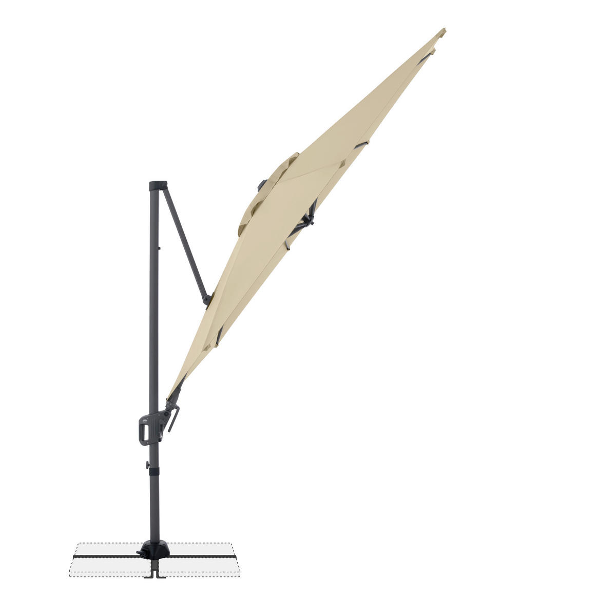 AMPELSCHIRM 310 cm Anthrazit, Sandfarben  - Sandfarben/Anthrazit, Basics, Textil/Metall (310cm) - Doppler