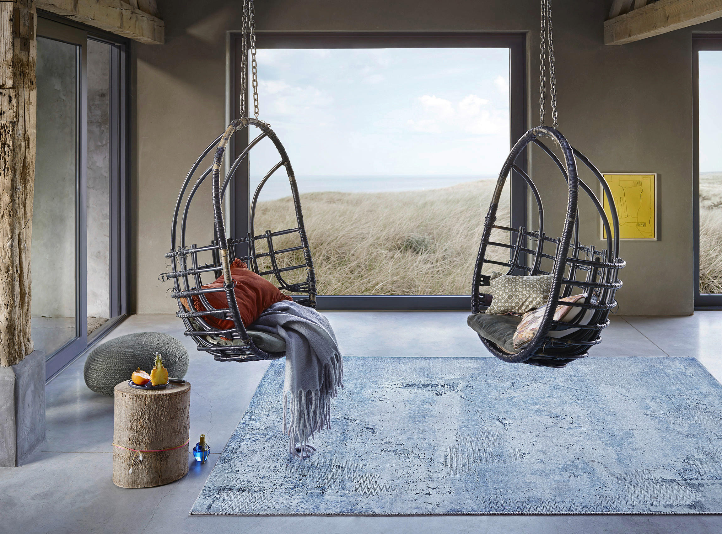 WEBTEPPICH 190/290 cm Radiate Blau, Grau  - Blau/Grau, Design, Textil (190/290cm) - WECON HOME