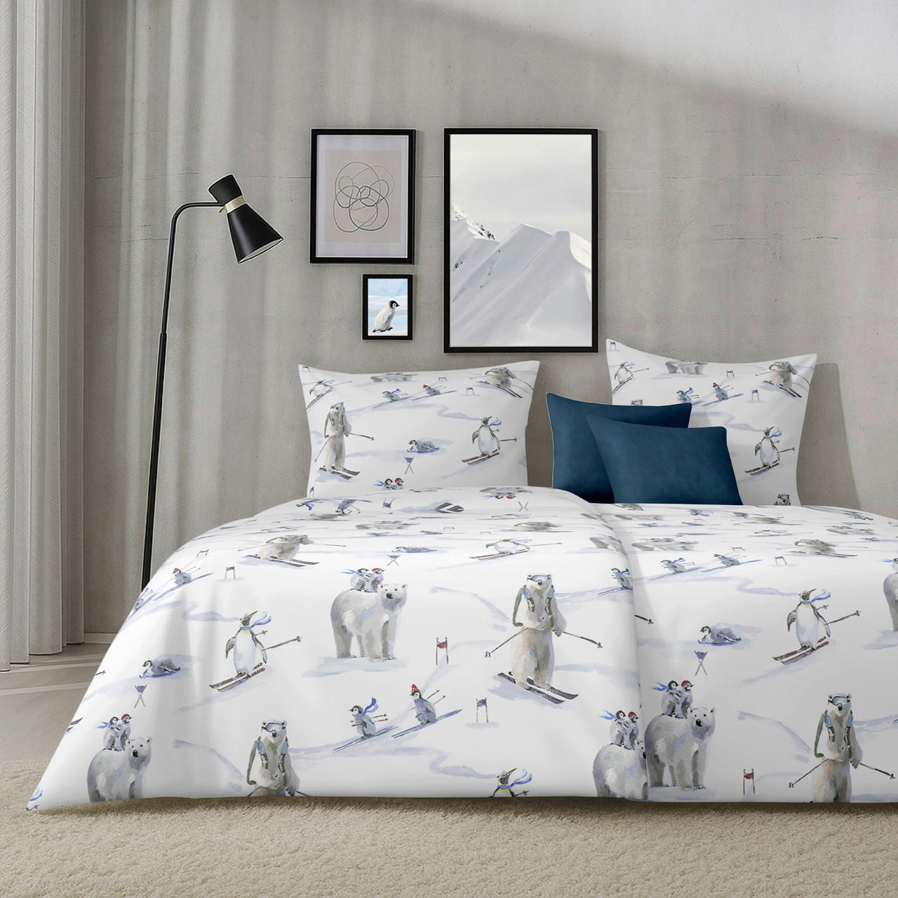 BETTWÄSCHE NILS Satin 155/220 cm  - Weiß, Design, Textil (155/220cm) - Apelt