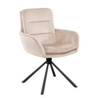 DREHSTUHL Cord Beige  - Beige/Schwarz, MODERN, Textil/Metall (60/89/64cm) - Livetastic