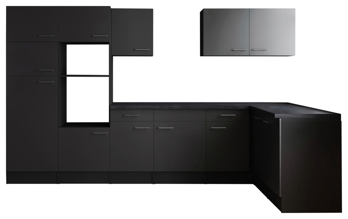 HÖRNKÖK 340/172 cm  i grå  - silver/grå, Design, metall/trämaterial (340/172cm) - Respekta