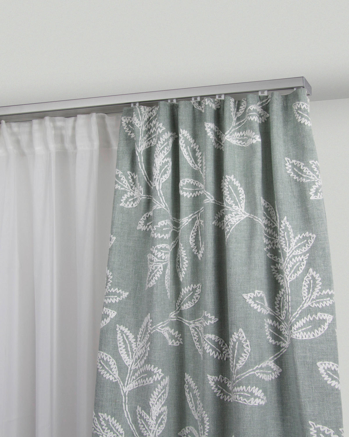 VORHANGSCHIENE  110 cm  - Grau, Basics, Metall (110cm)