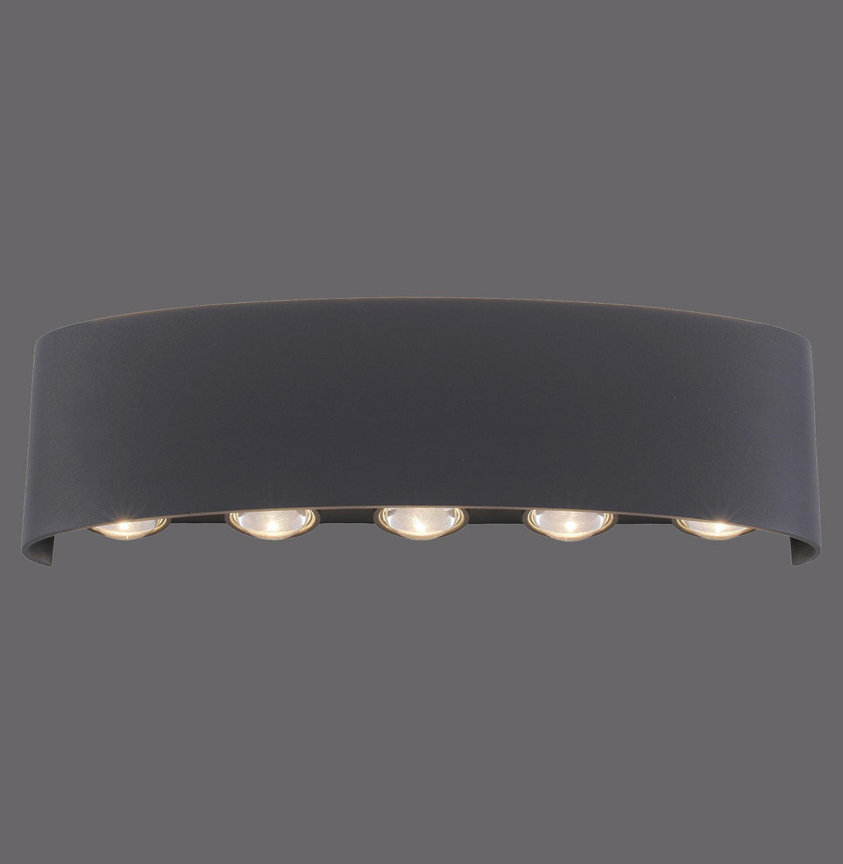 LED-WANDLEUCHTE 27/4,7/8 cm   - Anthrazit, Design, Kunststoff/Metall (27/4,7/8cm)