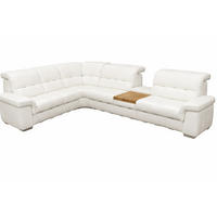 SAROKGARNITÚRA bőr ezüstszínű  - ezüstszínű, Basics, műanyag/bőr (264/80/334cm) - Himolla