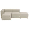 ECKSOFA LENA Creme Flachgewebe  - Creme, Design, Kunststoff/Textil (160/250cm) - Max Winzer