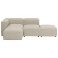 ECKSOFA in Flachgewebe Creme  160/250 cm  - Creme, Design, Kunststoff/Textil (160/250cm) - Max Winzer