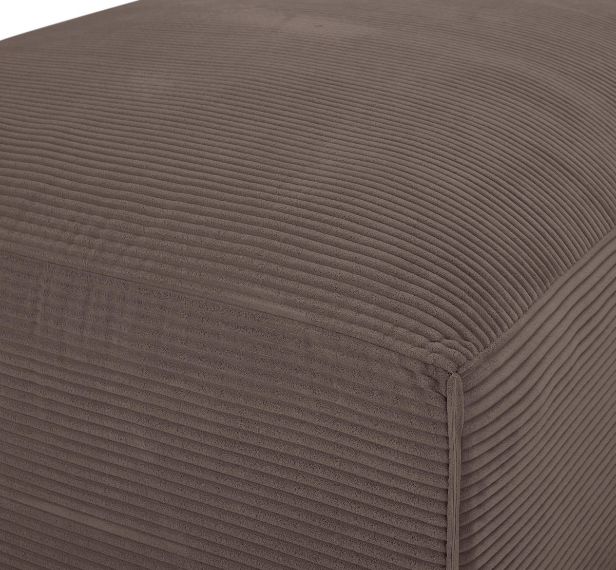ECKSOFA in Cord Mokka  - Schwarz/Mokka, Design, Kunststoff/Textil (196/303cm) - Livetastic