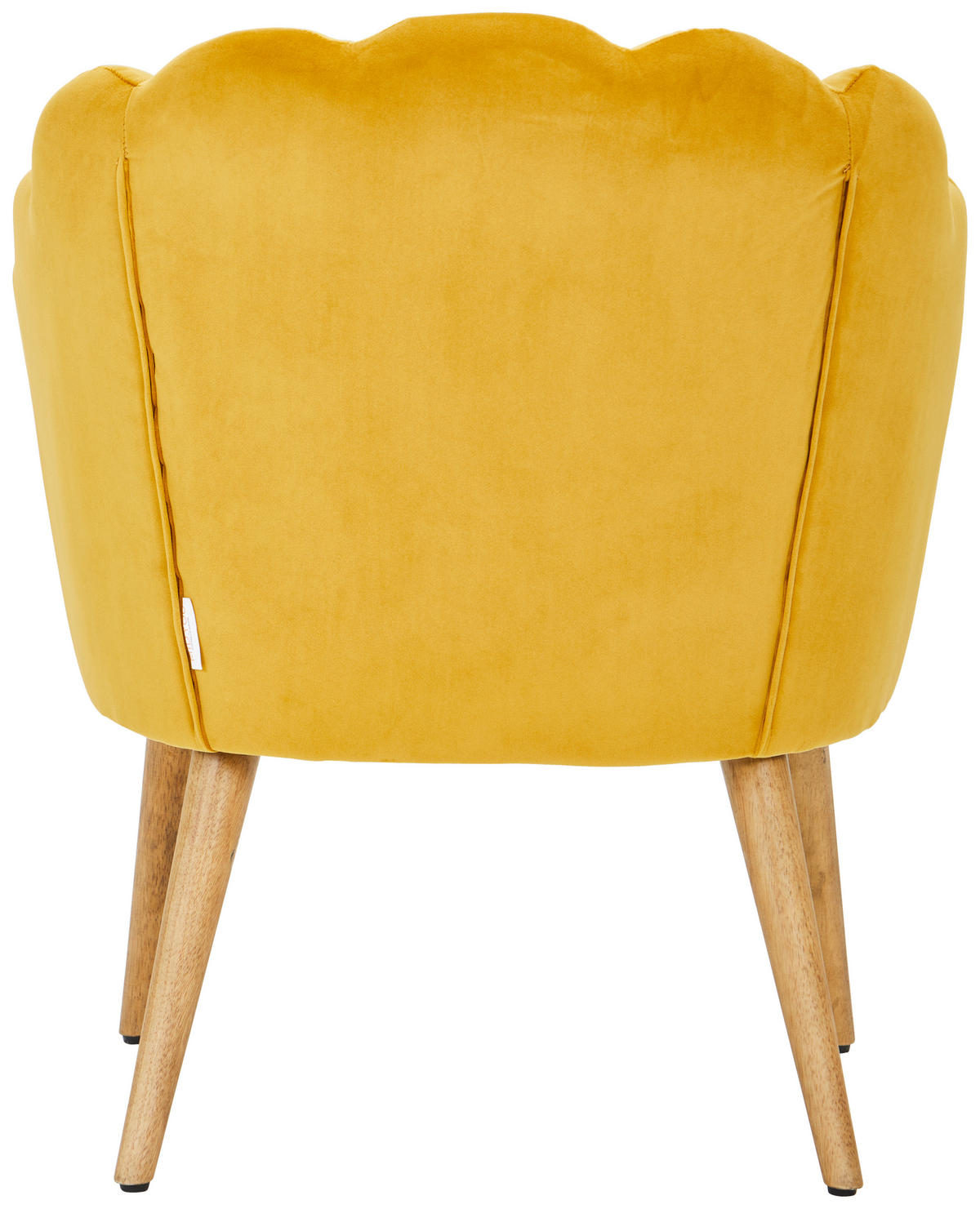 SESSEL Samt Gelb, Ecru    - Ecru/Gelb, Design, Holz/Textil (67/80/65cm) - MID.YOU