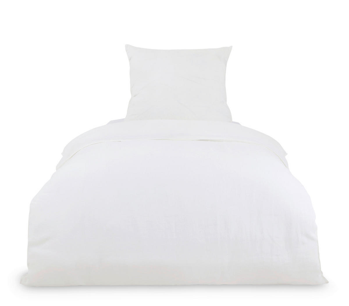 BETTWÄSCHE Black Premium Leinen Leinenoptik 155/220 cm  - Weiß, Basics, Textil (155/220cm) - Fleuresse