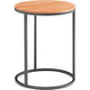 BEISTELLTISCH 39/39/54 cm Schwarz, Buchefarben rund  - Buchefarben/Schwarz, Design, Holz/Metall (39/39/54cm) - Johann Jakob