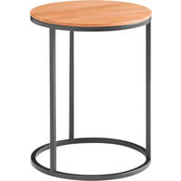 BEISTELLTISCH 39/39/54 cm Schwarz, Buchefarben rund  - Buchefarben/Schwarz, Design, Holz/Metall (39/39/54cm) - Johann Jakob