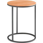 BEISTELLTISCH in Metall 39/39/54 cm  - Buchefarben/Schwarz, Design, Holz/Metall (39/39/54cm) - Johann Jakob