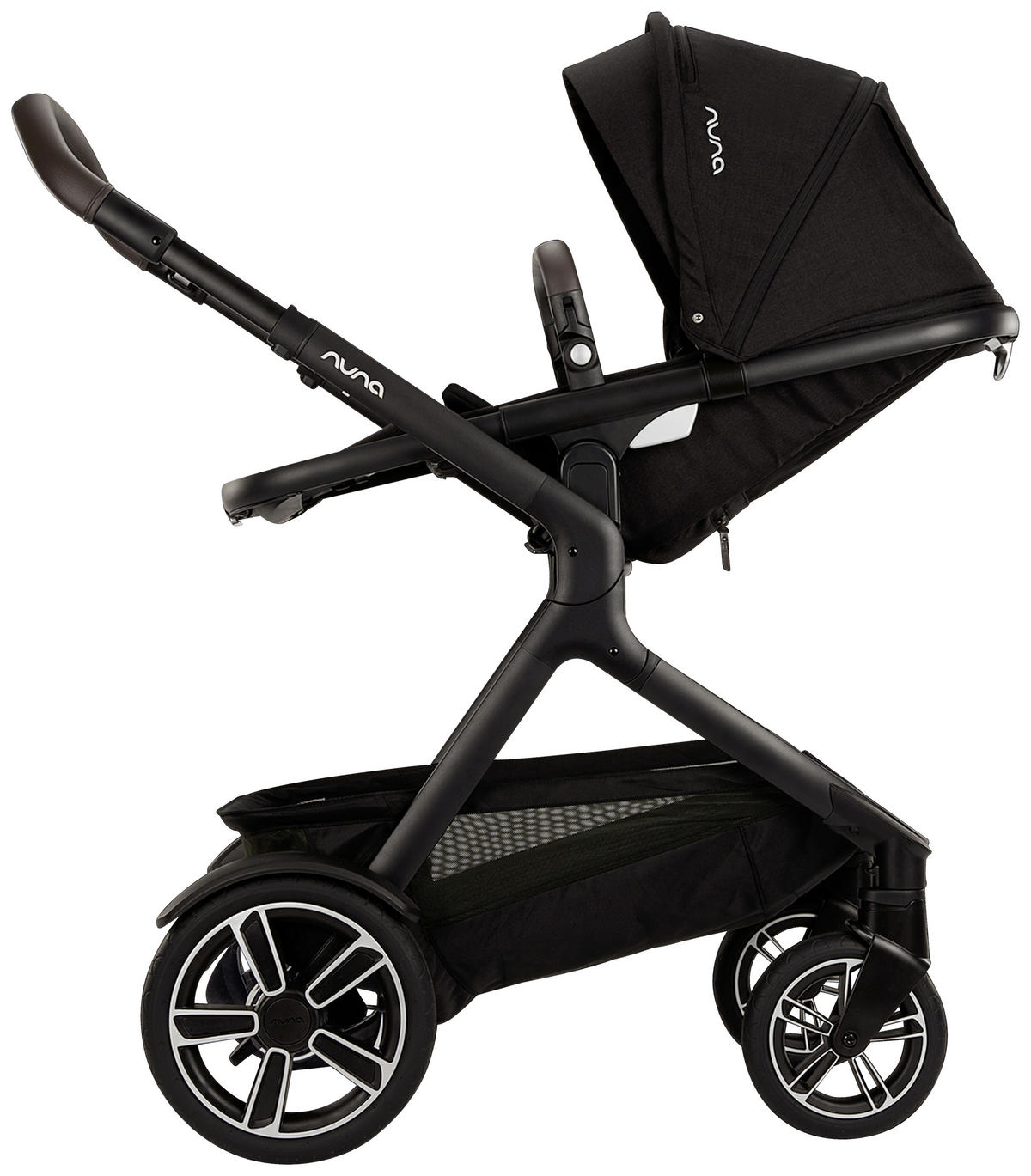 GESCHWISTERWAGEN Demi next  - Schwarz, Basics, Textil/Metall (63/123/83cm) - Nuna