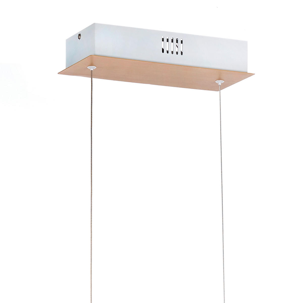 LED-HÄNGELEUCHTE 112/22/130 cm   - Weiß/Akaziefarben, Natur, Metall (112/22/130cm)