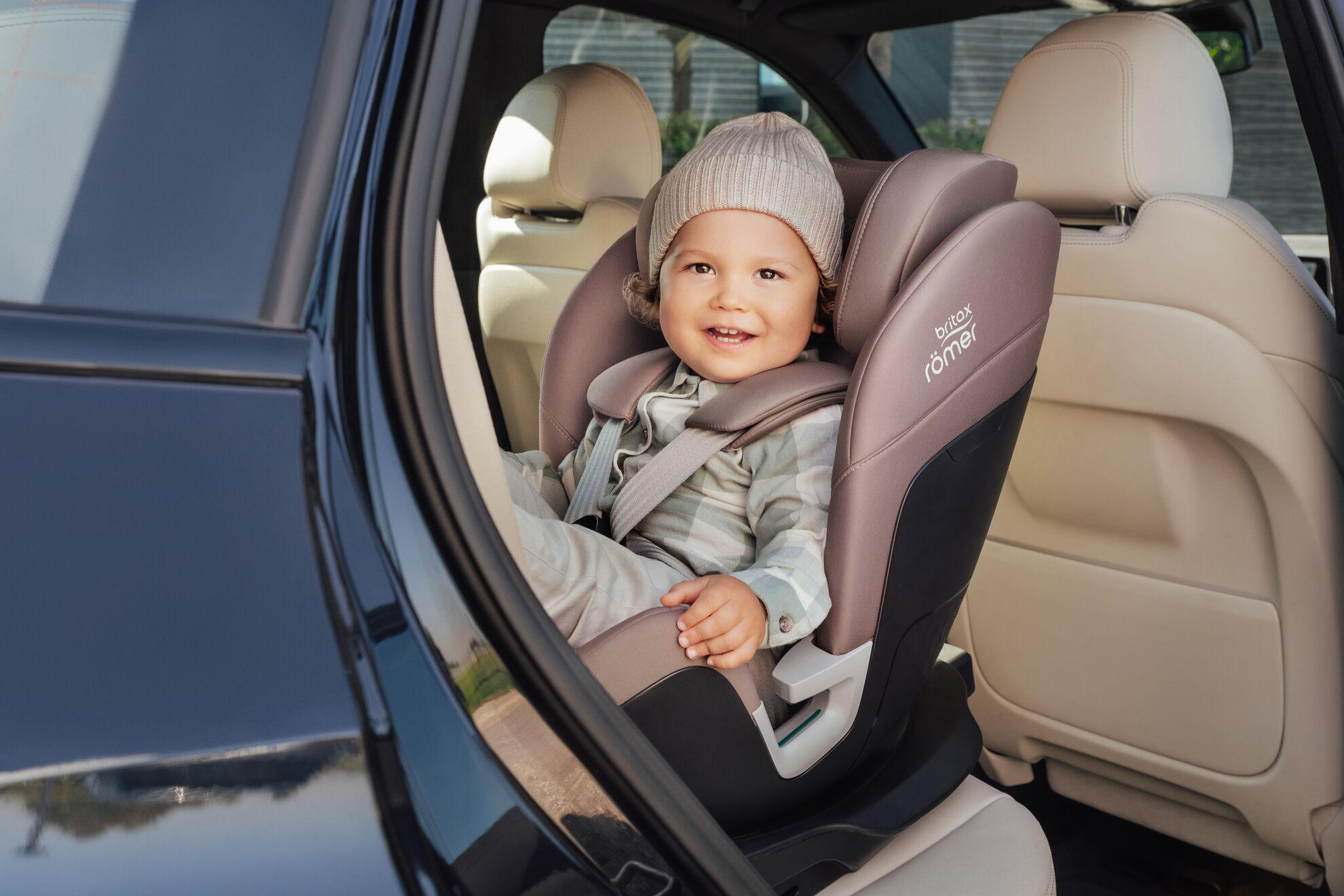 REBOARDER-KINDERSITZ Swivel  - Hellrosa/Schwarz, Basics, Kunststoff/Textil (56cm) - Britax Römer