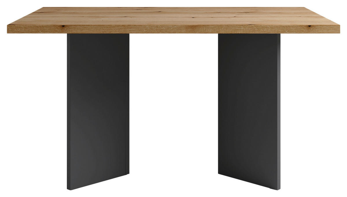ESSTISCH rechteckig Anthrazit, Eichefarben  - Eichefarben/Anthrazit, MODERN, Holzwerkstoff (138/90/75,5cm) - MID.YOU