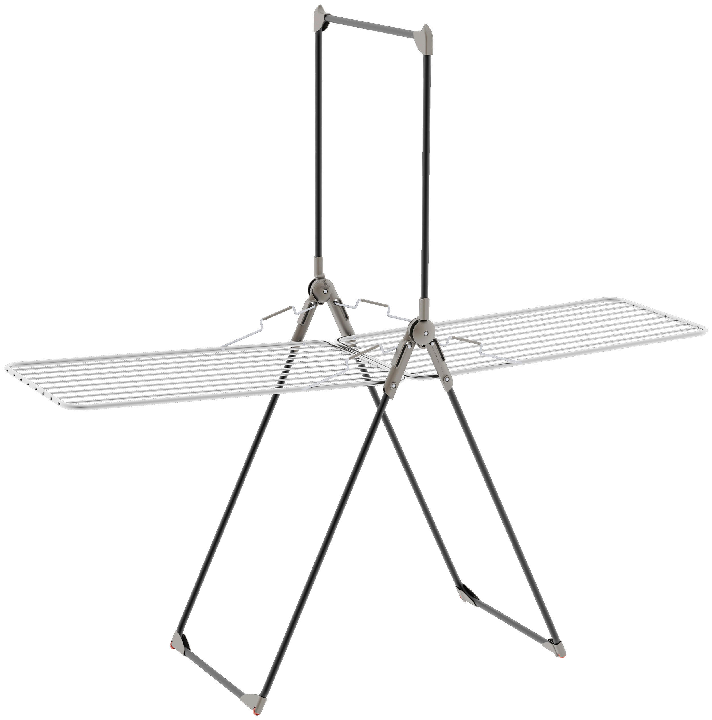 RUHASZÁRÍTÓ ÁLLVÁNY - sötétszürke/szürke, Basics, műanyag/fém (69/122/10cm)