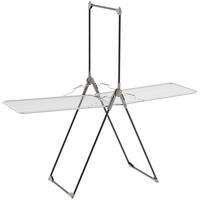 RUHASZÁRÍTÓ ÁLLVÁNY - sötétszürke/szürke, Basics, műanyag/fém (69/122/10cm)