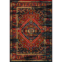 VINTAGE-TEPPICH 160/230 cm Vintage Rot, Schwarz  - Rot/Schwarz, LIFESTYLE, Textil (160/230cm)