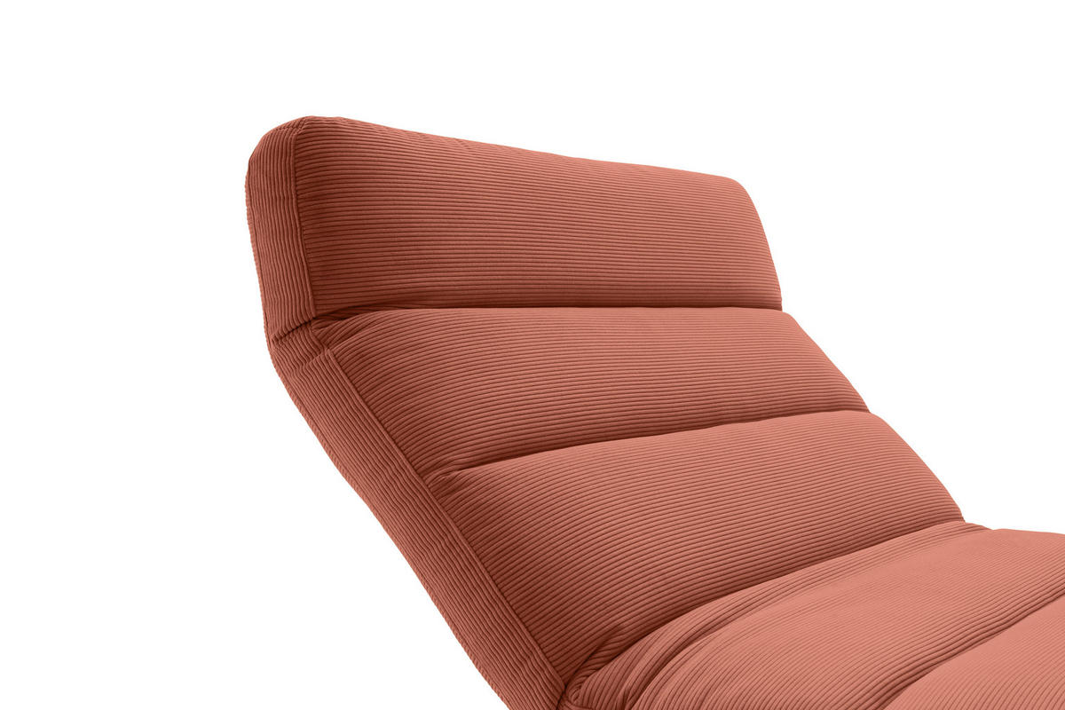 RELAXLIEGE Feincord Rostfarben  - Rostfarben/Schwarz, Design, Textil/Metall (120/54-113/158-198cm) - Pure Home Lifestyle
