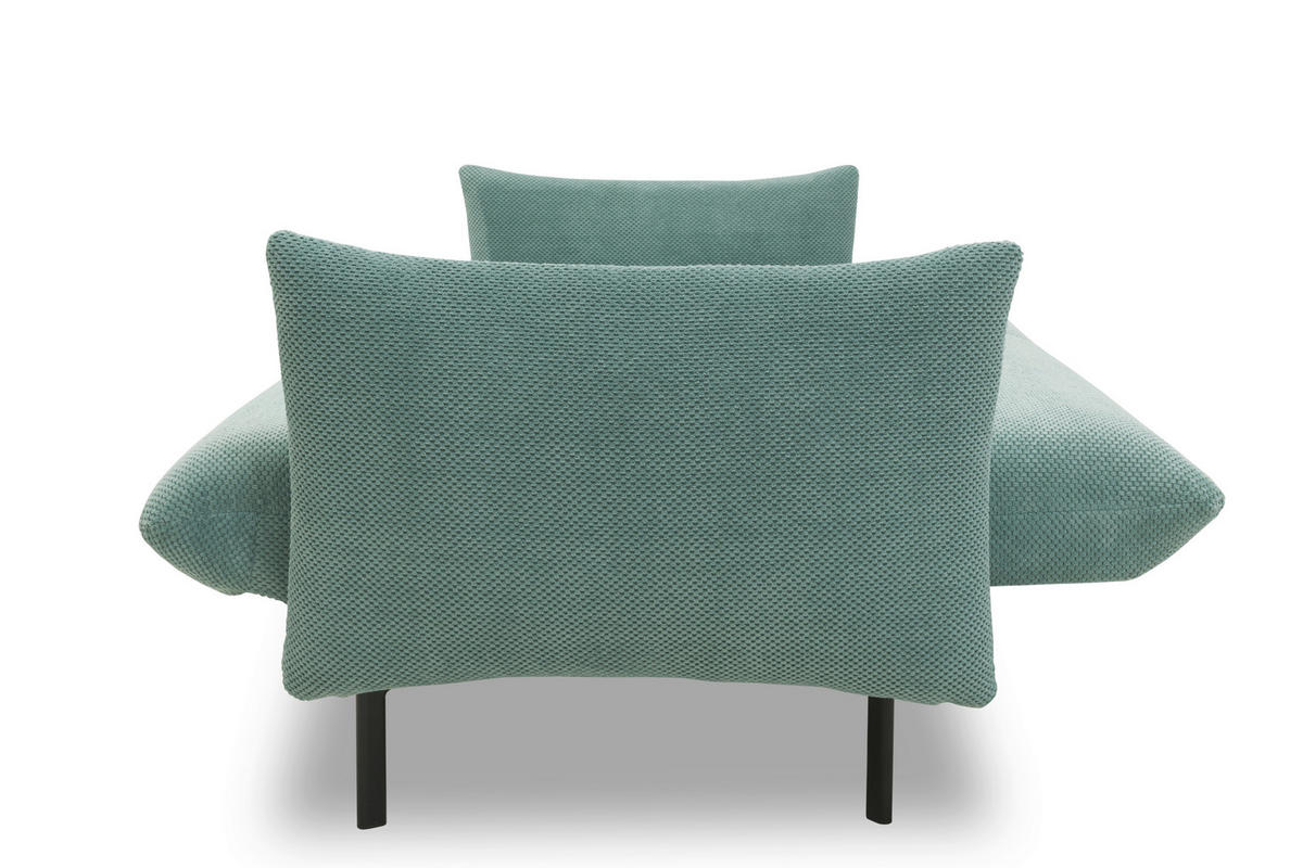 SCHLAFSOFA in Mikrofaser Mintgrün  - Schwarz/Mintgrün, Design, Textil/Metall (234/102/95cm) - MID.YOU