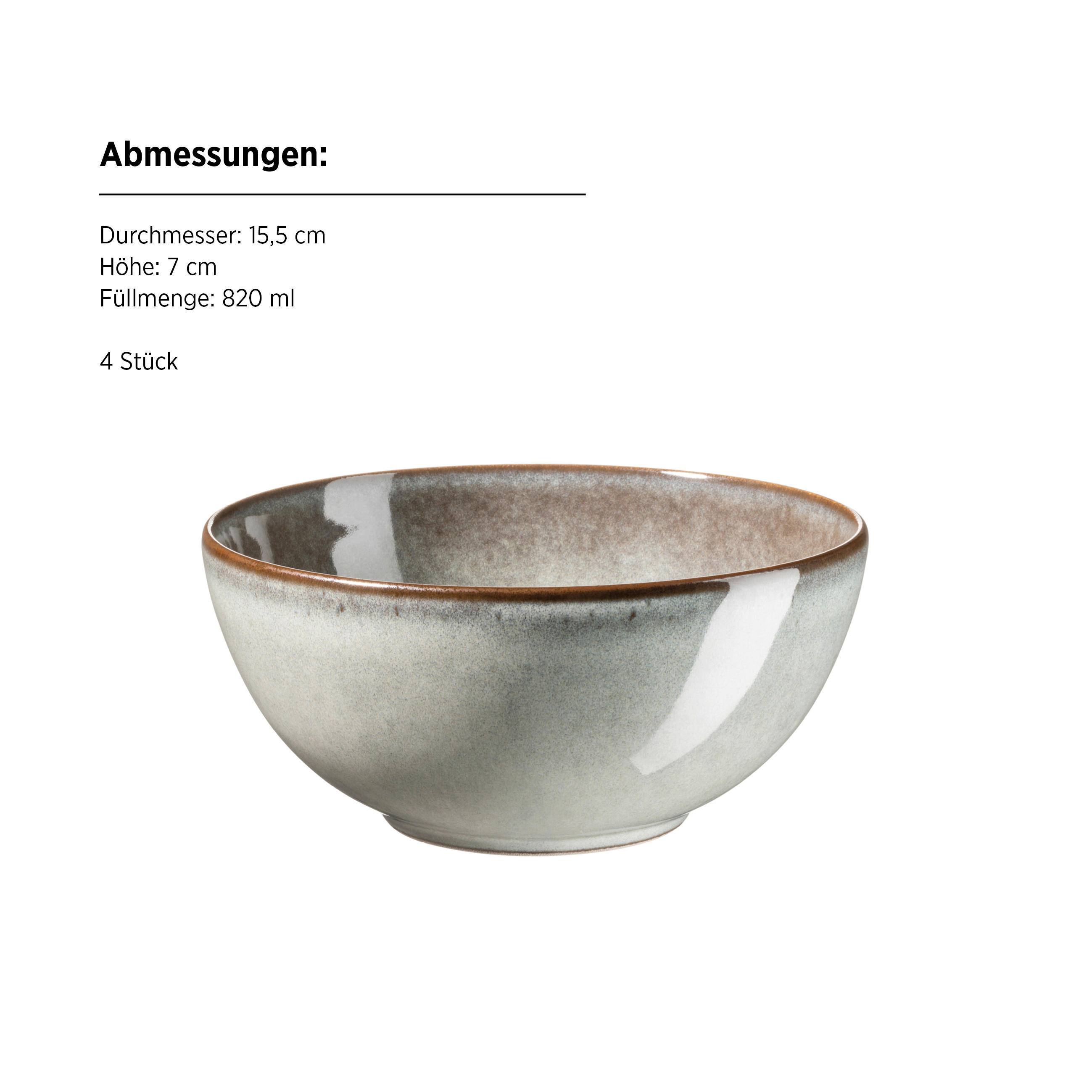 FRÜHSTÜCKSSERVICE SMOKY'S  - Grün, Basics, Keramik - Mäser