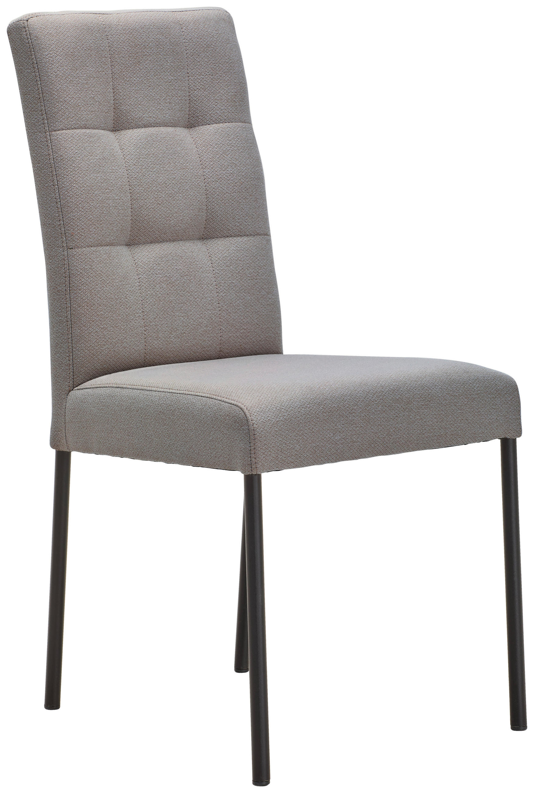 STUHL Webstoff Hellgrau, Schwarz  - Hellgrau/Schwarz, Design, Textil/Metall (46/91/61cm) - home24