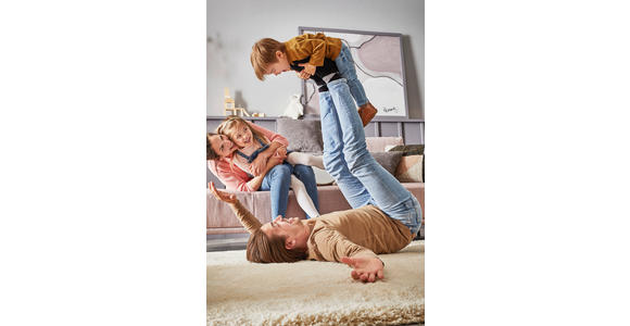 RÉCAMIERE  in Flachgewebe Hellrosa  - Hellrosa/Schwarz, Design, Textil/Metall (225/80/98cm) - Dieter Knoll