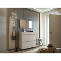 GARDEROBENPANEEL  in 33/167/31 cm  - Taupe/Chromfarben, Design, Holzwerkstoff/Metall (33/167/31cm) - Moderano