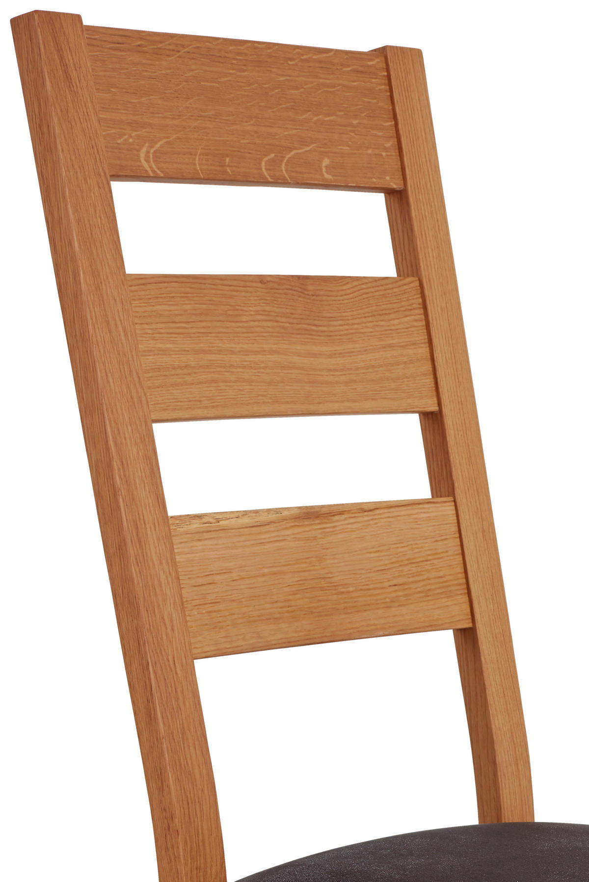 STUHL Schwarz Eiche massiv  - Eichefarben/Schwarz, KONVENTIONELL, Holz (45/97/51cm) - Livetastic