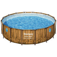 BAZÉN 488/122 cm - bílá/modrá, Konvenční, kov/plast (488/122cm) - Bestway