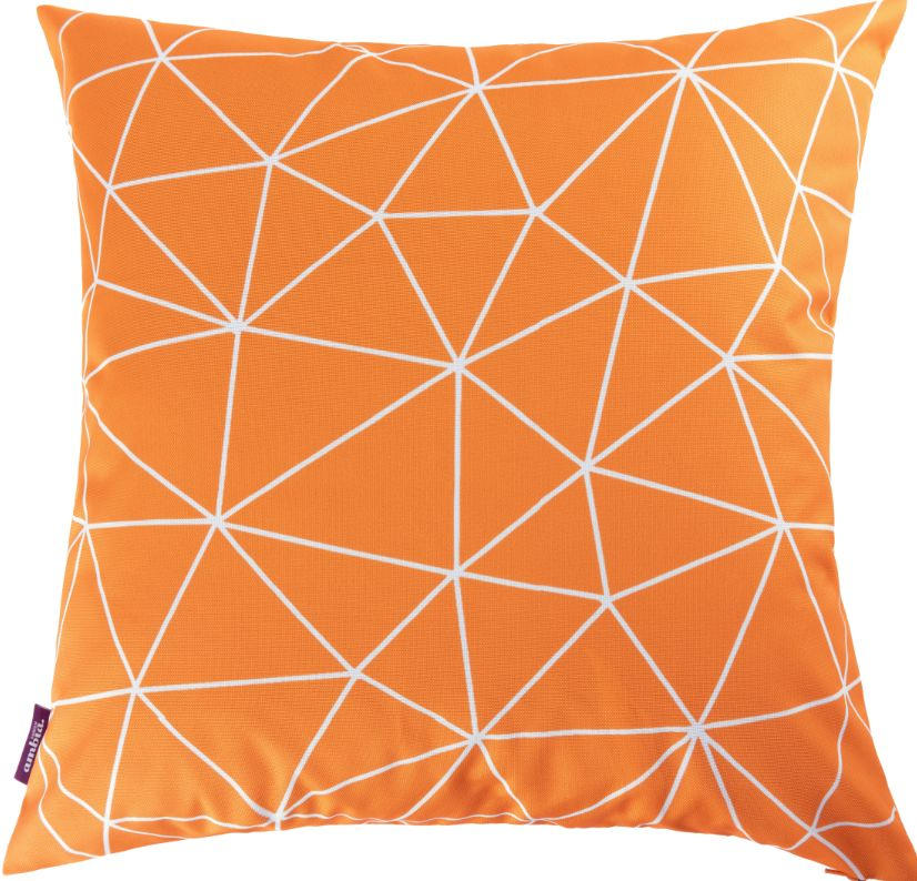 KISSENHÜLLE Outdoor Soleil 48/48 cm  - Orange/Weiß, Trend, Textil (48/48cm) - Ambia Garden
