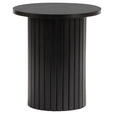 BEISTELLTISCH 40/40/45 cm Eiche furniert Schwarz rund  - Schwarz, Design, Holz/Holzwerkstoff (40/40/45cm) - Xora