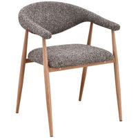 ARMLEHNSTUHL  Stoffauswahl Bouclé  Braun, Eichefarben  - Eichefarben/Braun, Design, Textil/Metall (58/78/60cm) - Lomoco