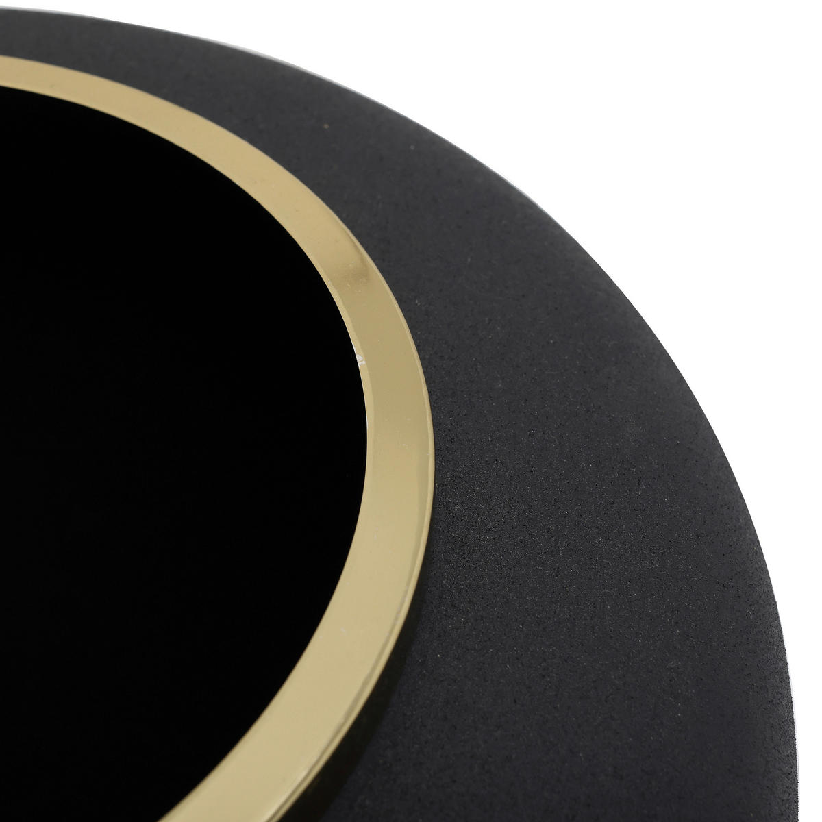VASE  - Goldfarben/Schwarz, Trend, Metall (33.5/35cm) - Kayoom