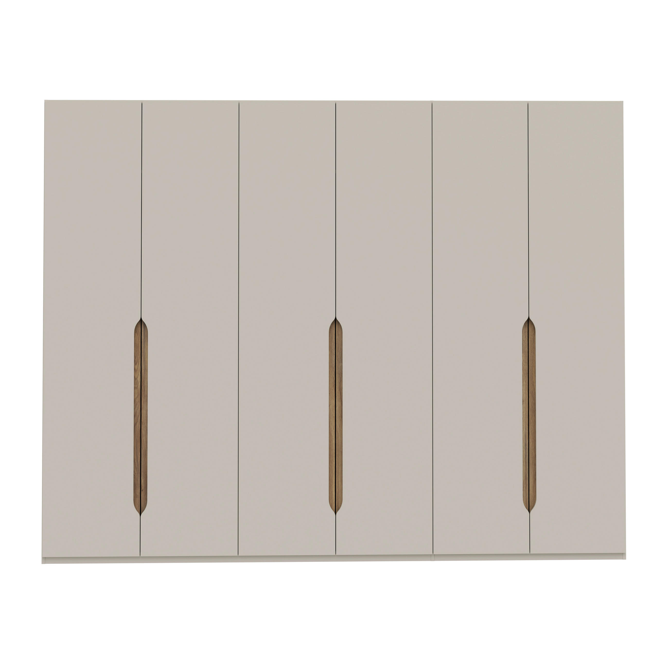 OMARA S KLASIČNIMI VRATI, barve hrasta, peščene barve  - barve hrasta/peščene barve, Moderno, umetna masa/leseni material (266,1/210,5/54,2cm) - Hom`in
