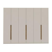 OMARA S KLASIČNIMI VRATI, barve hrasta, peščene barve  - barve hrasta/peščene barve, Moderno, umetna masa/leseni material (266,1/210,5/54,2cm) - Hom`in