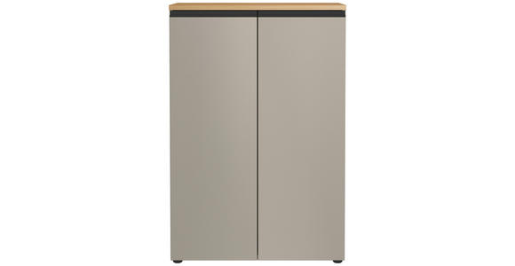 AKTENSCHRANK 80/120/40 cm  - Eichefarben/Grau, MODERN, Holzwerkstoff (80/120/40cm) - Novel
