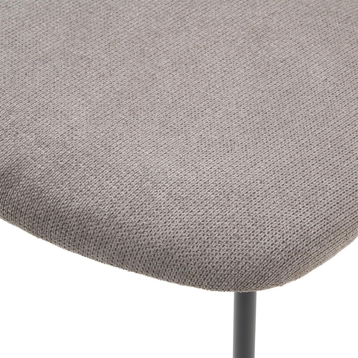 STUHL Mikrofaser Grau, Schwarz  - Schwarz/Grau, KONVENTIONELL, Textil/Metall (53/80/57cm) - MID.YOU