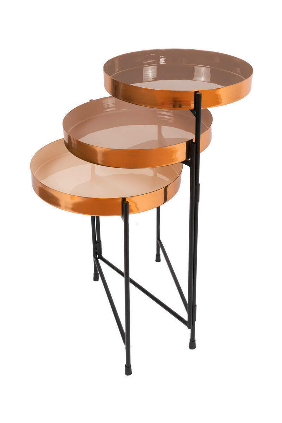 BEISTELLTISCH in Metall 96,5/60,5/30,5 cm  - Creme/Schwarz, Basics, Metall (96,5/60,5/30,5cm) - Kayoom