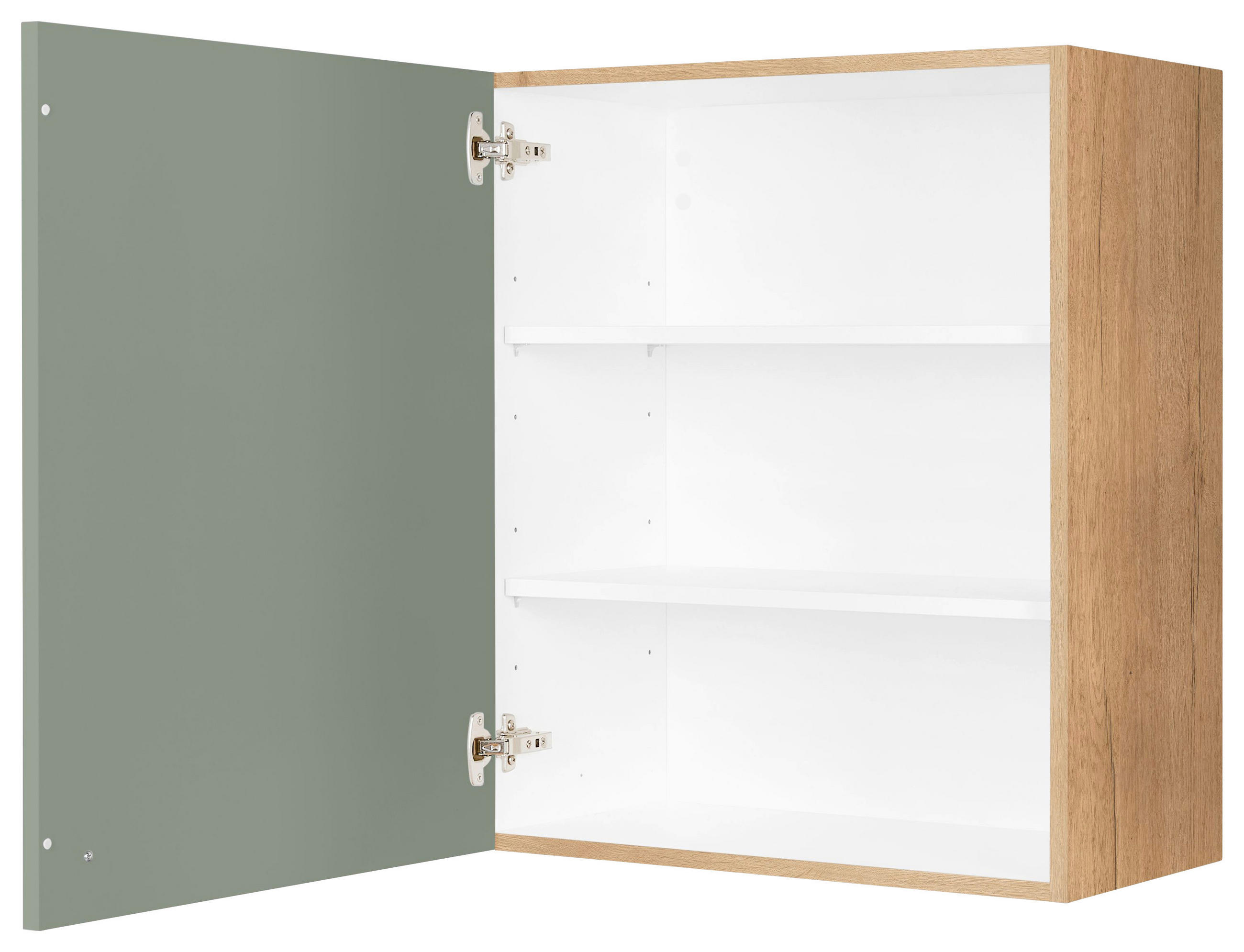 KÜCHENOBERSCHRANK 60/72/35 cm  in Grün, Eichefarben  - Eichefarben/Schwarz, MODERN, Holzwerkstoff/Metall (60/72/35cm) - Nobilia