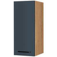 KÜCHENOBERSCHRANK 30/72/35 cm  in Blau, Eichefarben  - Blau/Eichefarben, MODERN, Holzwerkstoff/Metall (30/72/35cm) - Nobilia