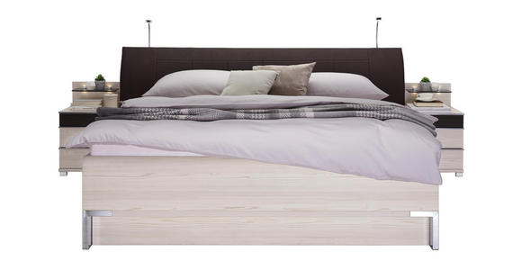 BETTANLAGE 180/200 cm in Braun, Lärchefarben - Lärchefarben/Braun, Design, Holzwerkstoff/Textil (180/200cm) - Dieter Knoll