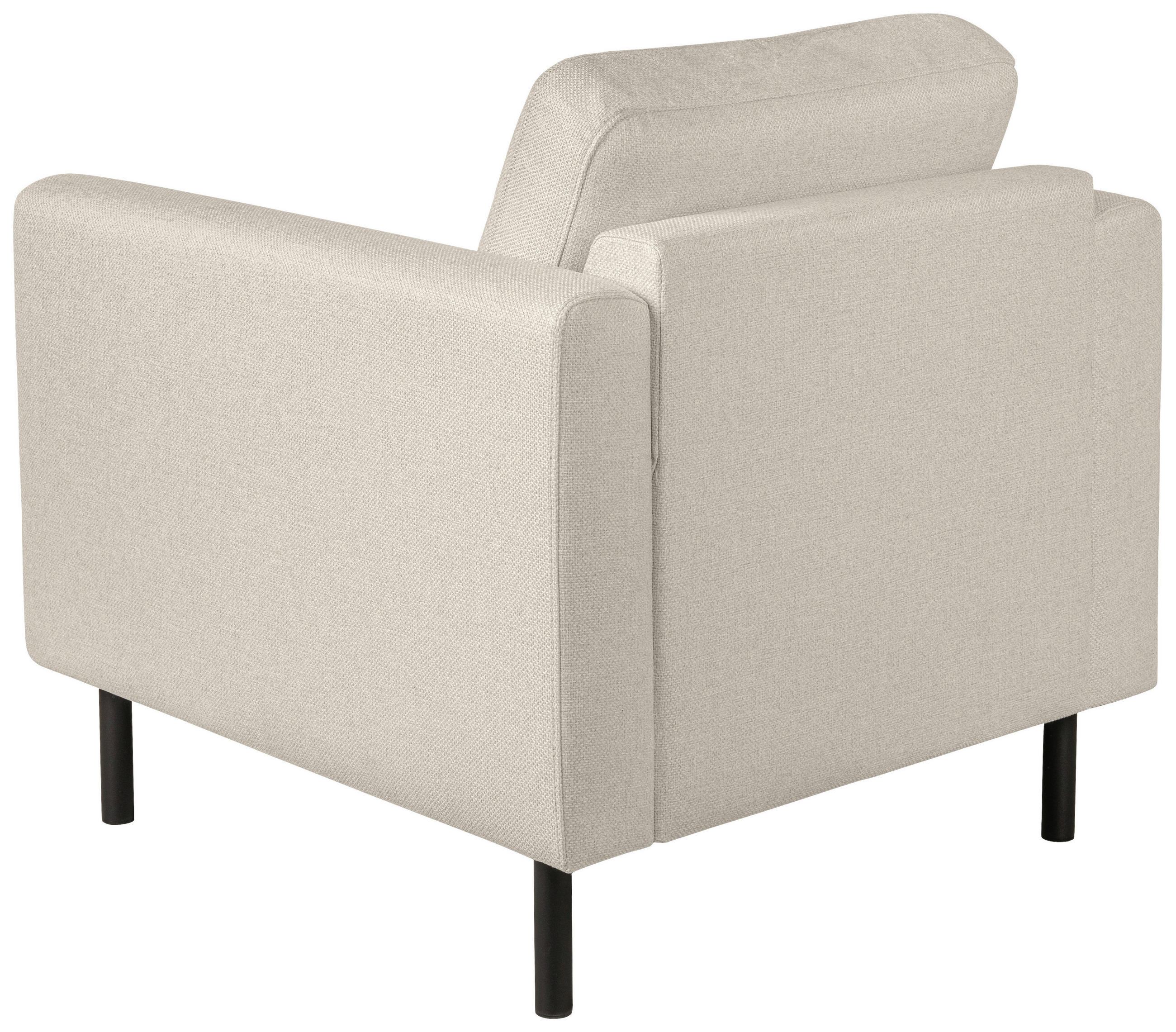 FÅTÖLJ i textil, metall, trä beige  - beige/svart, Design, metall/trä (78/78/85cm) - Pure Home Comfort