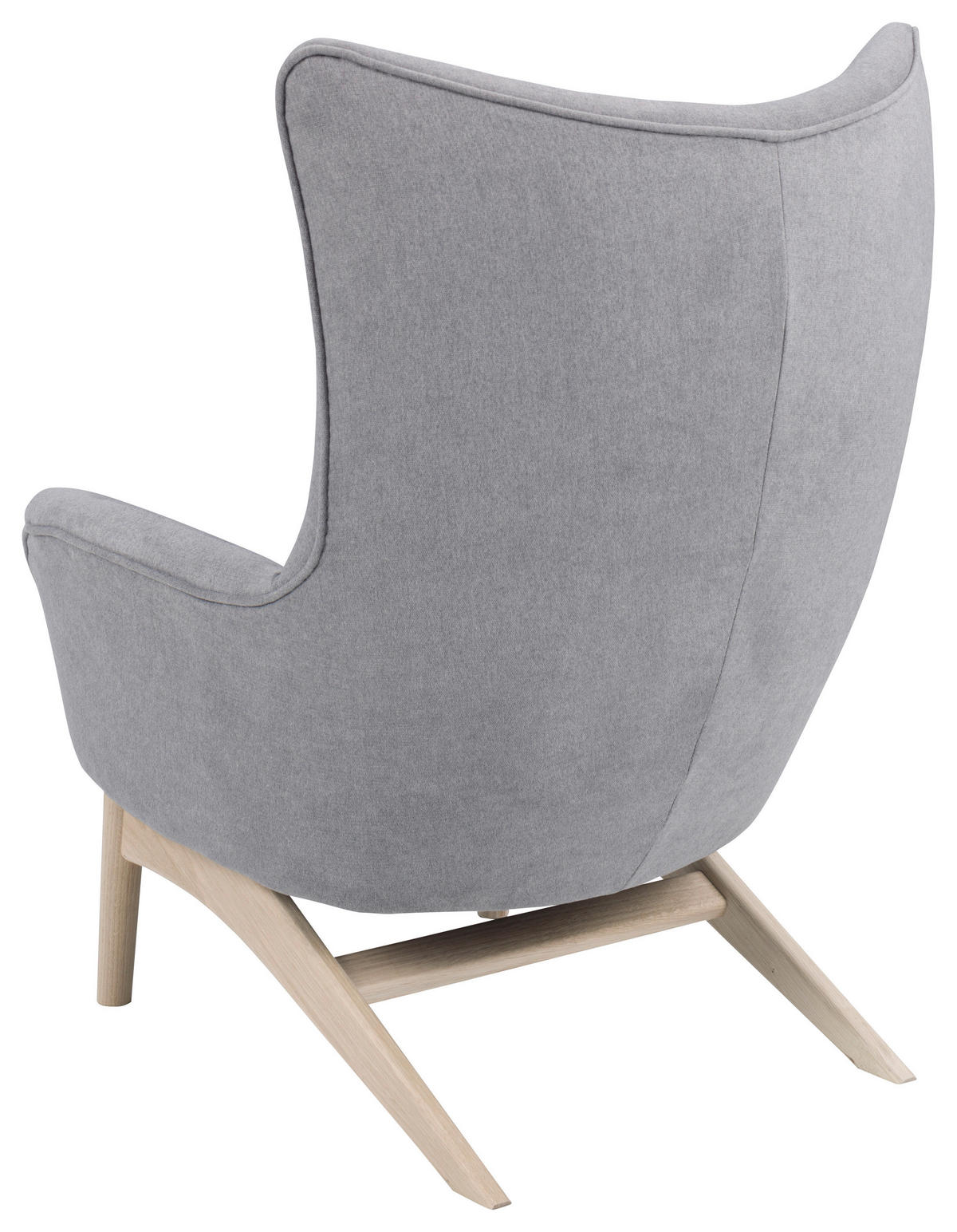 SESSEL Chenille Hellgrau    - Eichefarben/Hellgrau, Design, Holz/Textil (76/99/50cm)
